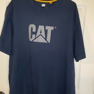 Navy Blue T-Shirt Cat workwear